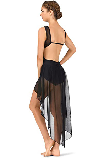 Body Wrappers TW615 Twinkle Mesh High - Low Tank Dress Black